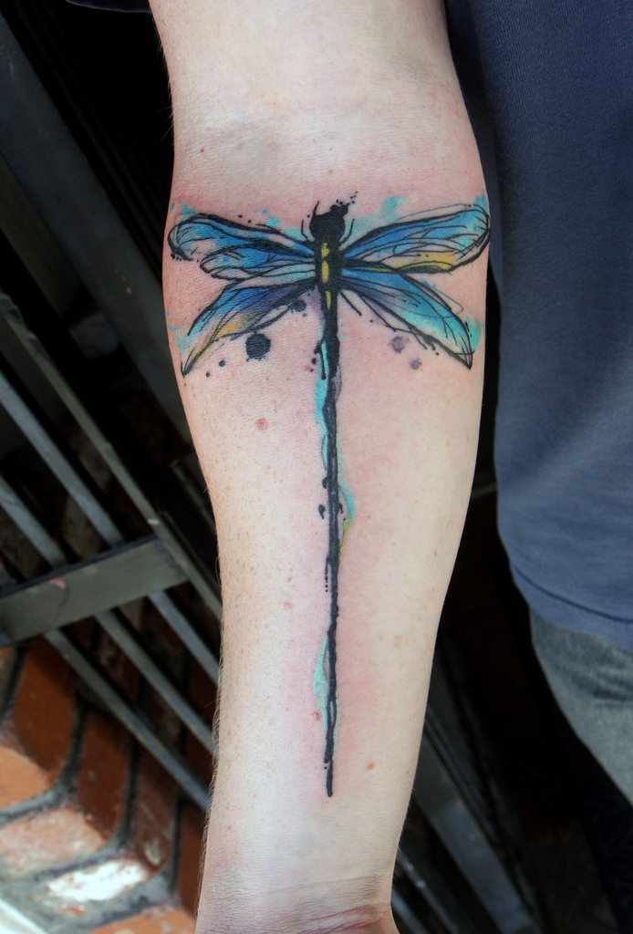694x1024 Watercolor Dragonfly Tattoo Deanna Wardin
