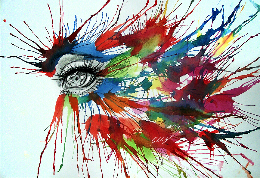 864x594 Digital Watercolor Drawing Of Eyes 1 Digitalart.io