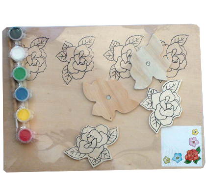 420x400 China Diy Educational Watercolor Flower Drawing Board Set Wooden