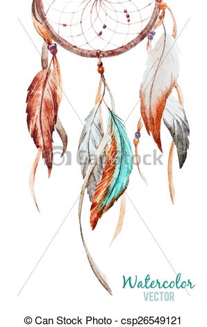 298x470 Dreamcatcher. Beautiful Vector Image With Nice Watercolor