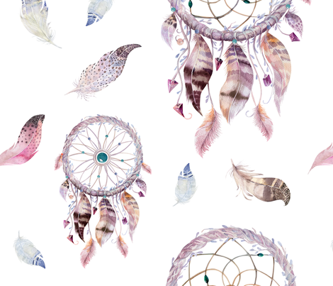 470x403 Watercolor Dreamcatcher And Feathers2 Wallpaper