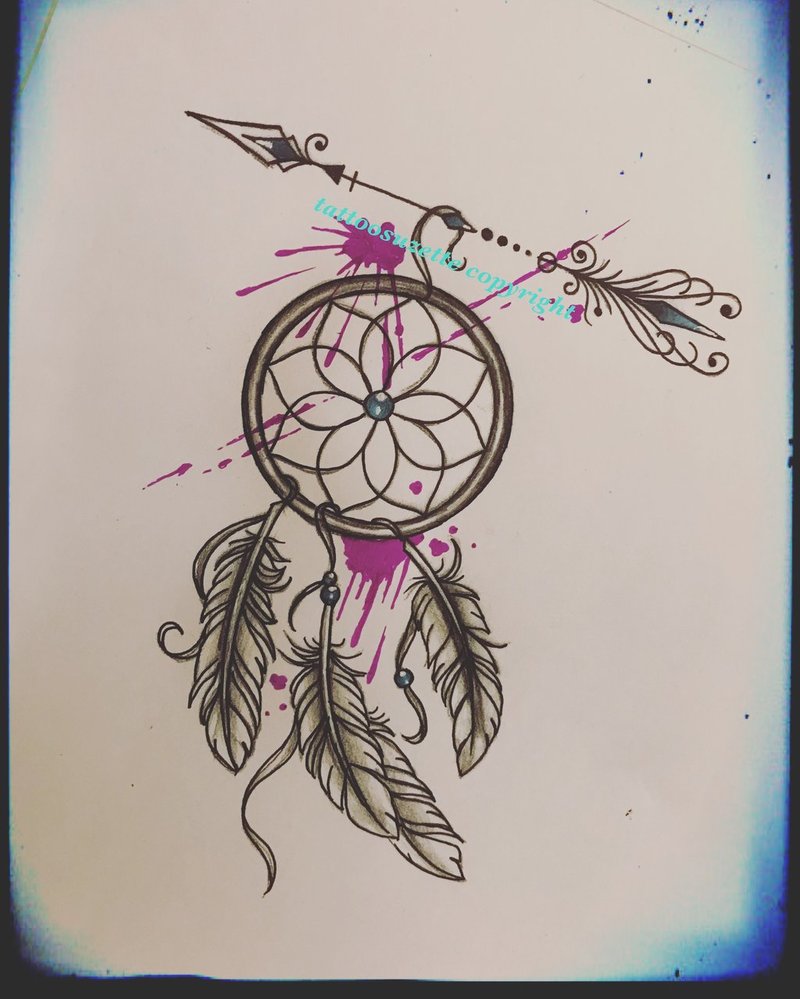 800x999 Watercolor Dreamcatcher Tattoo Design By Tattoosuzette