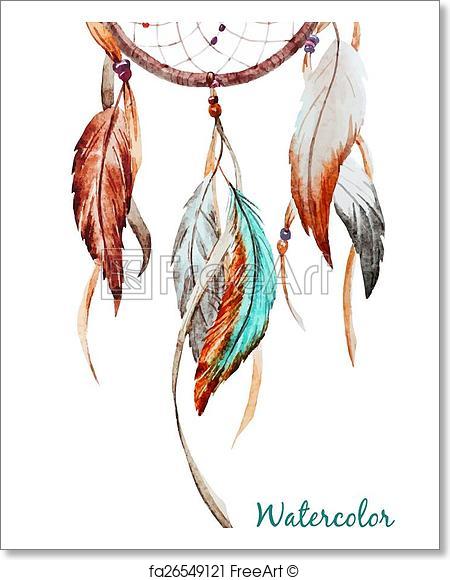 450x580 Free Art Print Of Dreamcatcher. Beautiful Vector Image With Nice