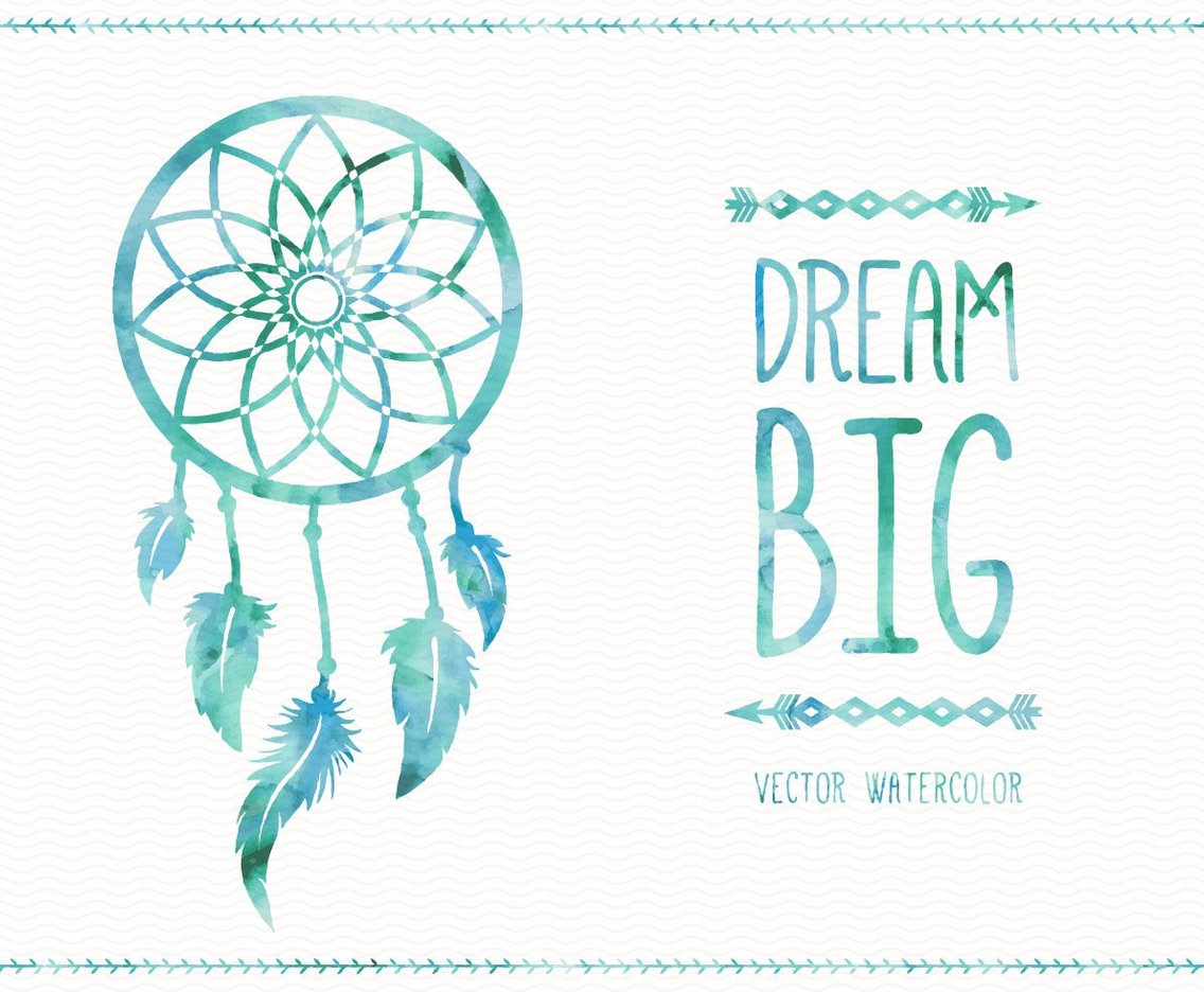1136x936 Watercolor Dreamcatcher Card Vector Art Amp Graphics