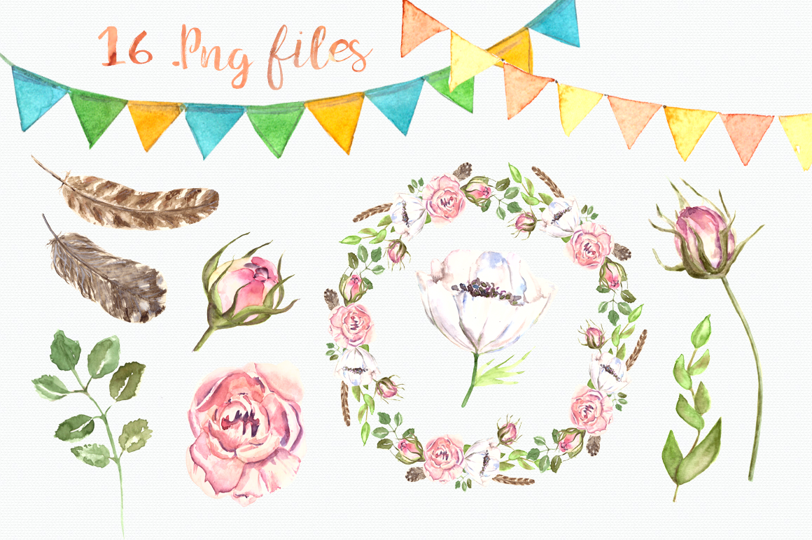 1160x772 Watercolor Dreamcatcher Amp Teepee Clip Art Set By Tatibordiu