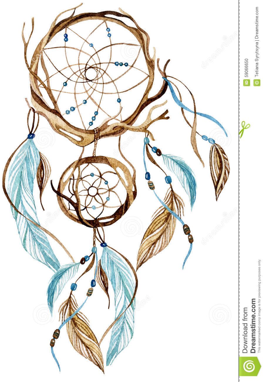 903x1300 Watercolor Dreamcatcher