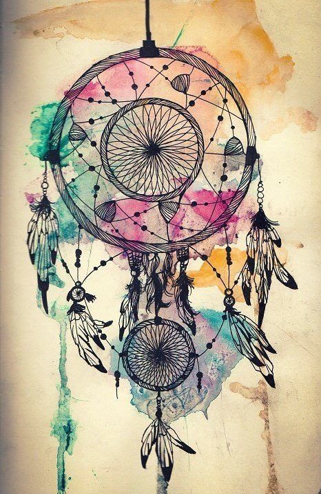 466x718 Sep 4 Draw + Paint A Dreamcatcher Dream Catchers, Catcher And Tattoo