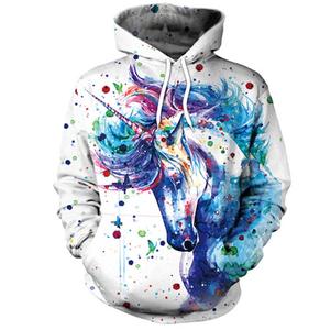 300x300 Watercolor Dreams 3d Printed Cotton Blend Unicorn Hoodie Playful