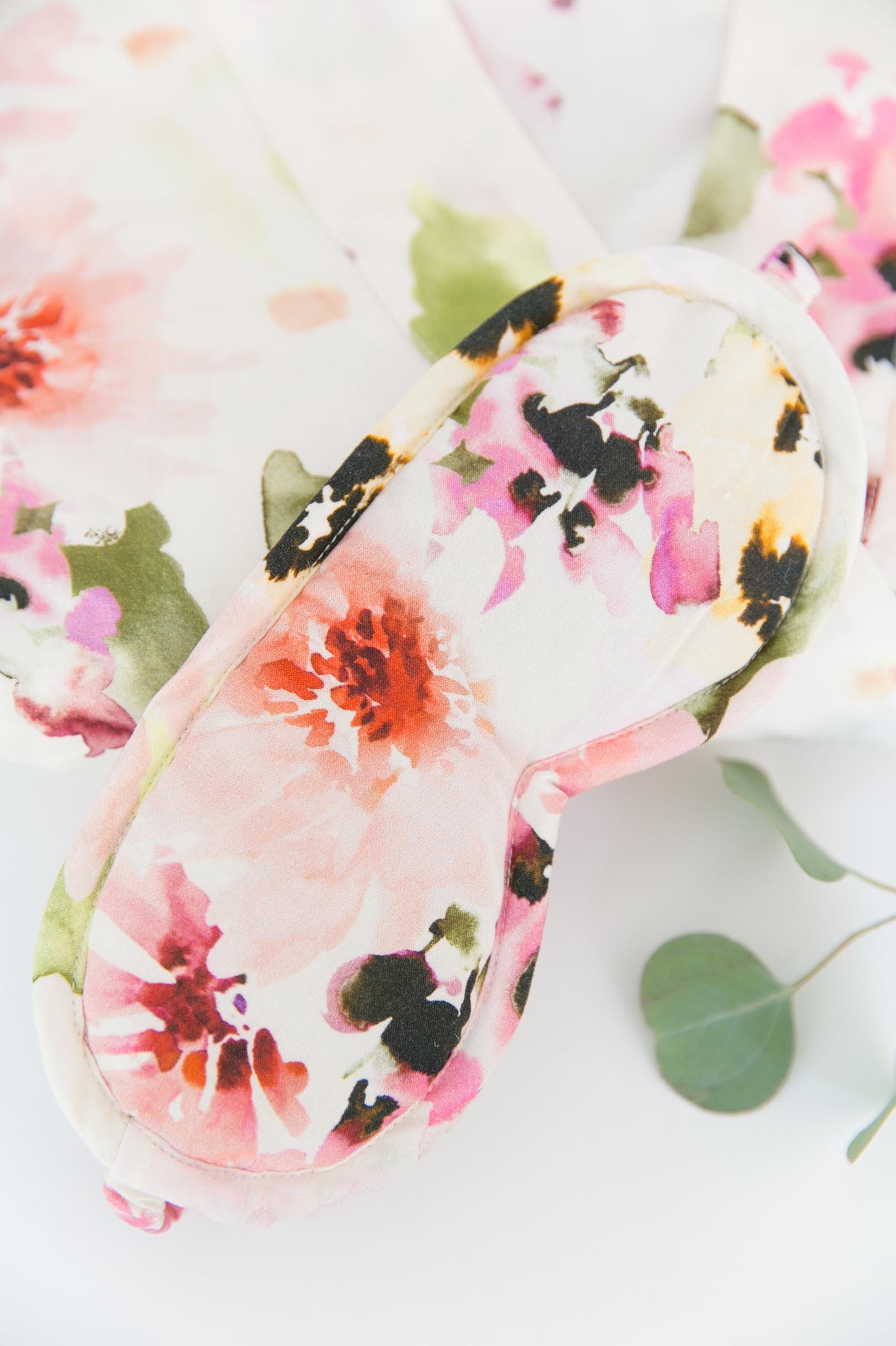 1625x2440 Watercolor Dreams Floral Print Rayon Sleep Mask