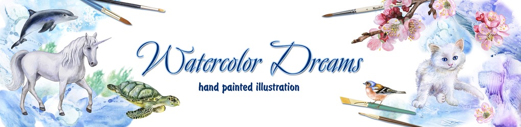 1020x250 Watercolor Dreams ~