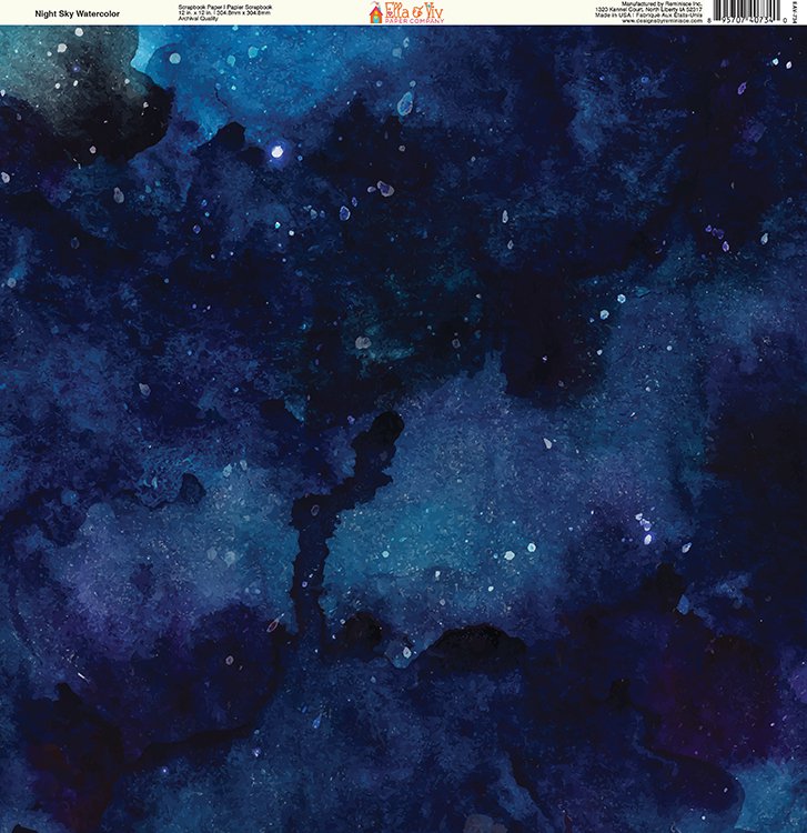727x750 Ella And Viv Paper Company Watercolor Dreams Night Sky Watercolor