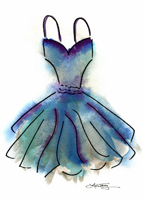289x400 Watercolors By Laura Trevey Gray Dress
