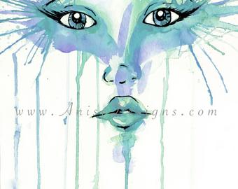 340x270 Eye Drip Painting Etsy