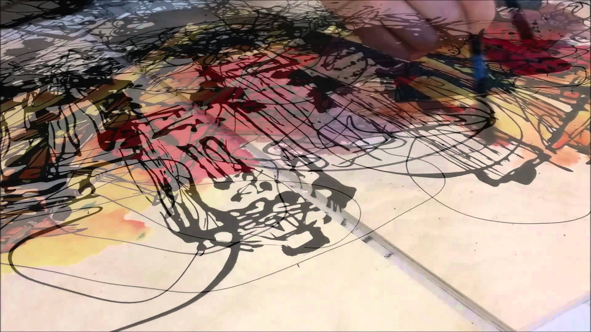 1920x1080 Paint The Town Drip And Watercolor Painting Of Seattle Rainbow