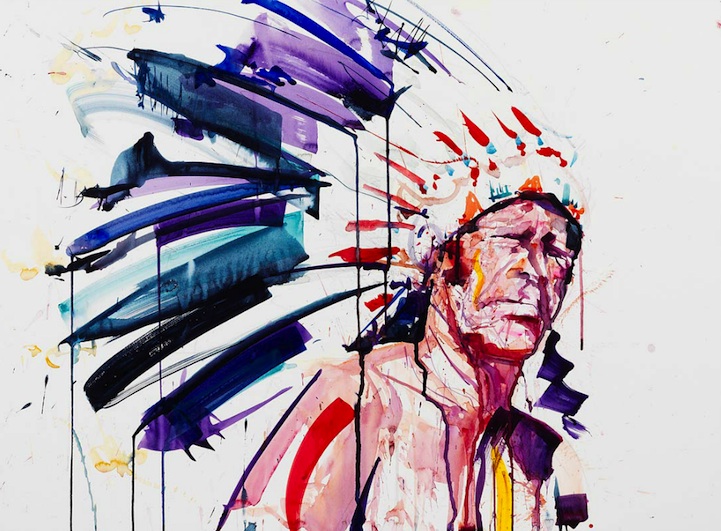 721x531 Watercolor Drip Painting