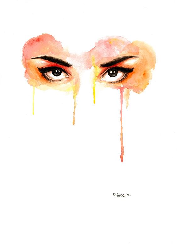 570x777 5x7 Audrey Amp The Mean Reds Drip Painting Print By Rewersdesigns