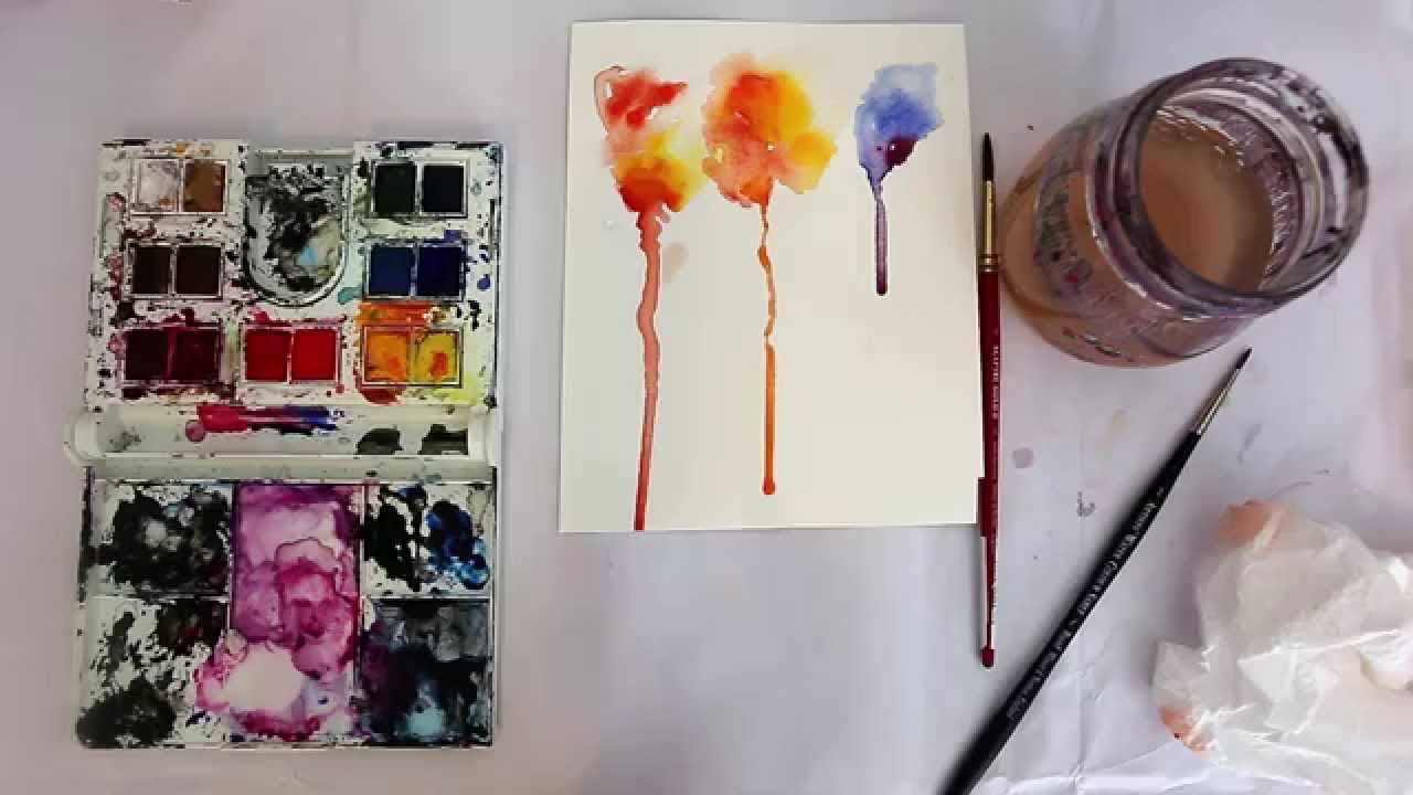 1280x720 How To Use Watercolours Bleeding Amp Drip Technique
