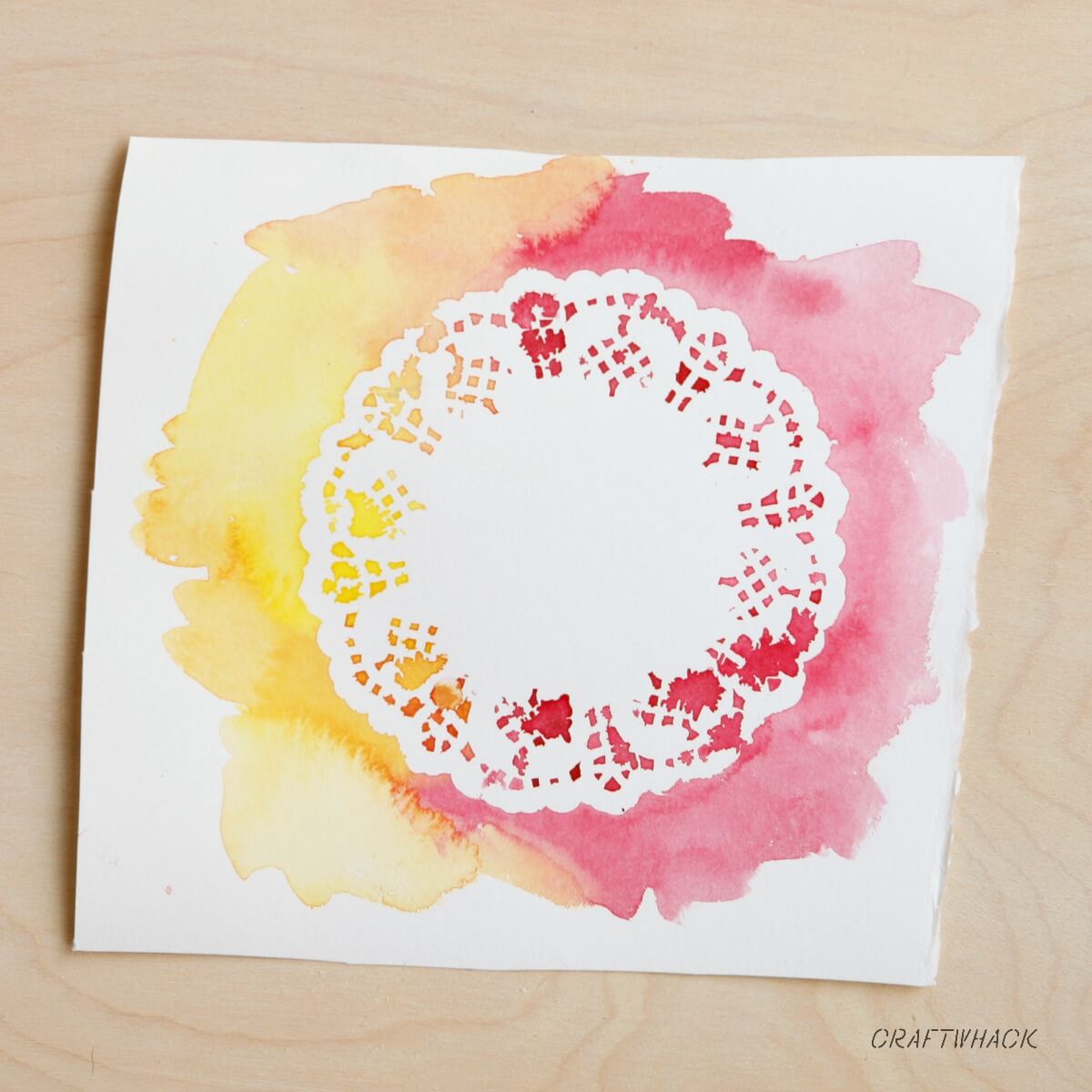1200x1200 Watercolor Techniques Playing With Stencils And Doilies (Doilies