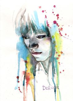 236x326 Watercolor Drip Technique