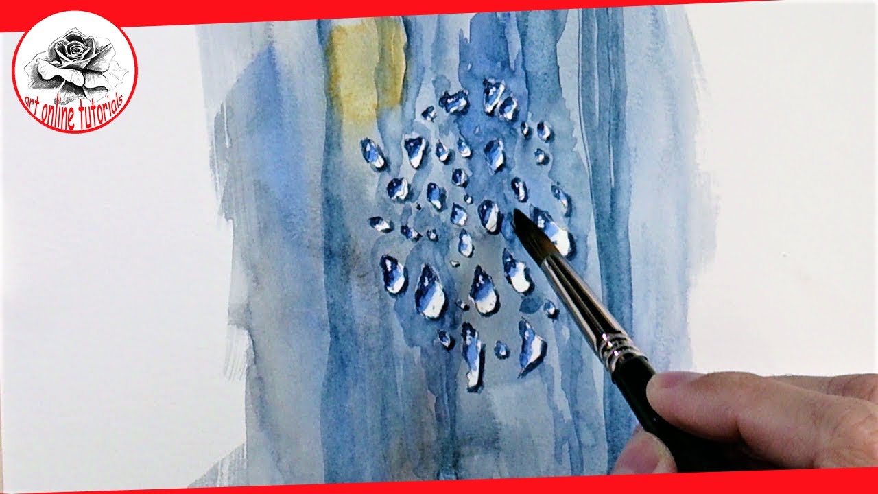 1280x720 How To Paint Water Drops With Watercolors Step By Step