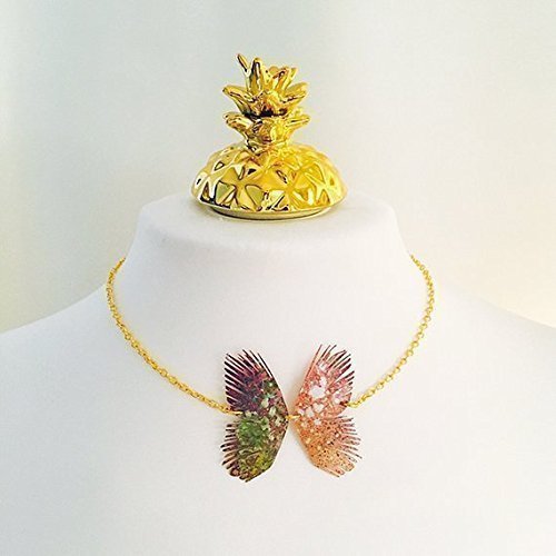 500x500 Watercolor Butterfly Necklace