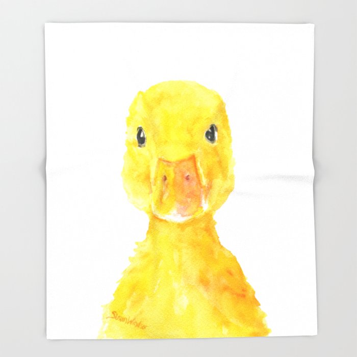700x700 Duck Face Watercolor Painting Throw Blanket By Susanwindsor Society6