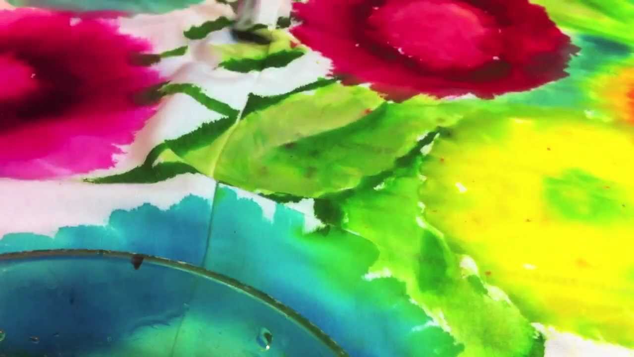 1280x720 Diy Tie Dye Watercolor Flowers Tutorial