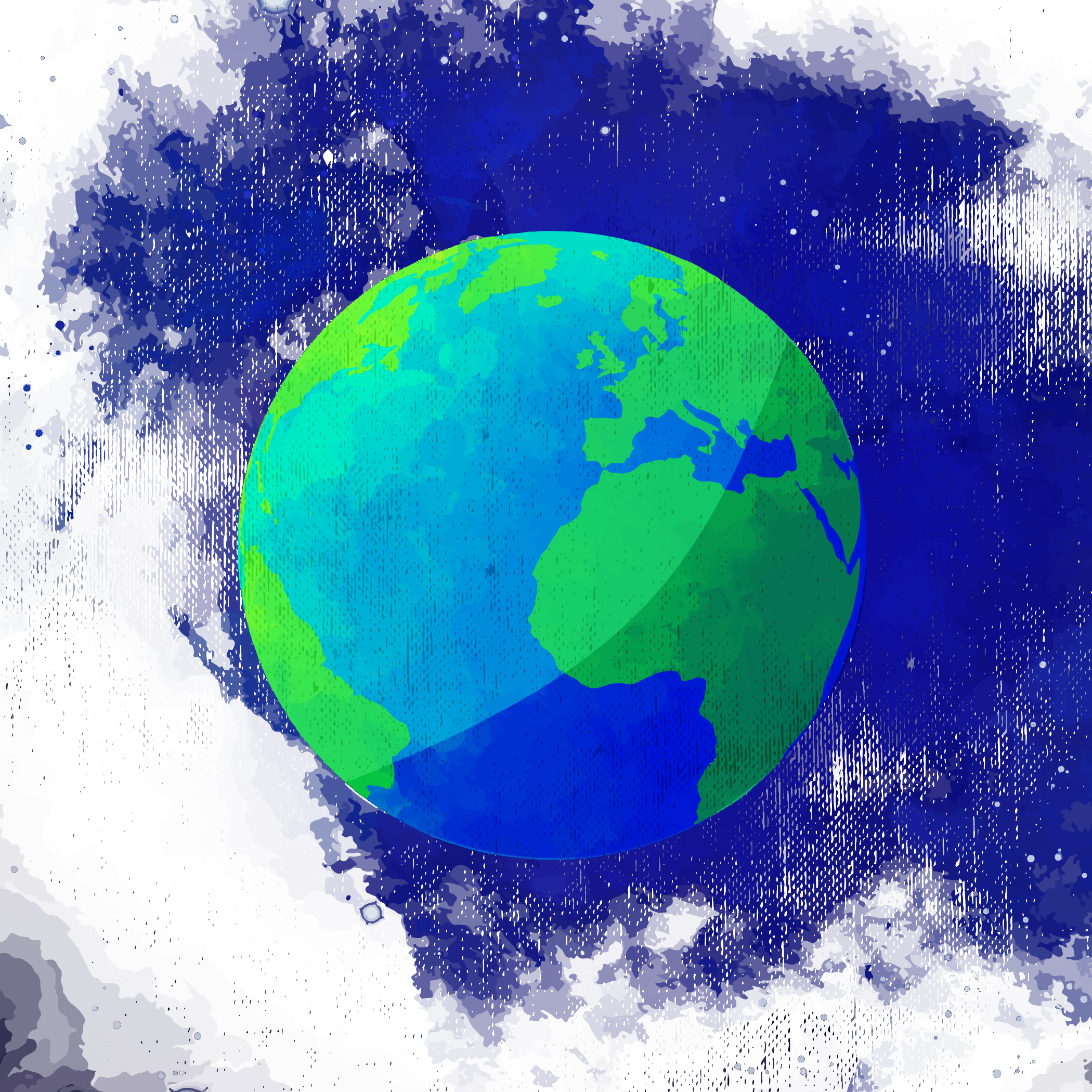 2100x2100 Collection Of Free Earth Transparent Watercolor. Download On Ubisafe