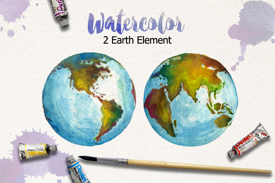 1160x772 Watercolor Earth By Graphobia