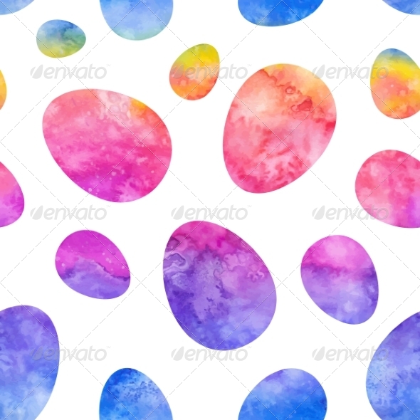 590x590 Easter Eggs With Watercolor Texture By Art Of Sun Graphicriver