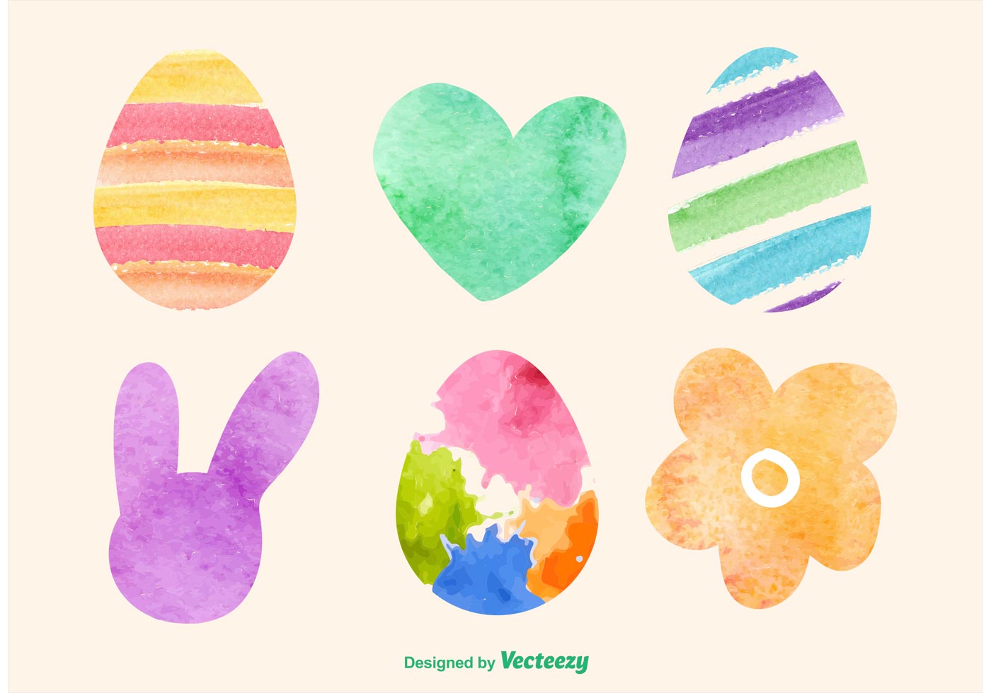 1400x980 Watercolor Easter Free Vector Art