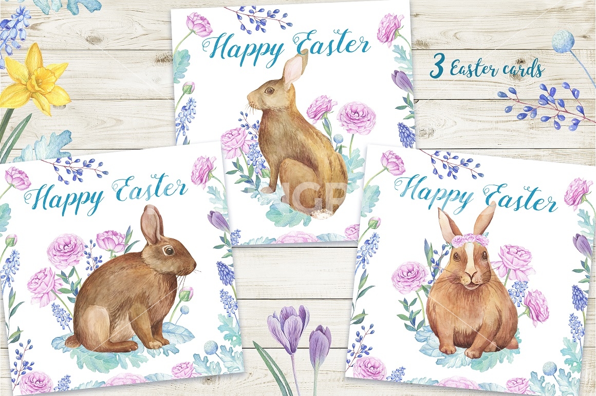 1160x772 Watercolor Easter Kit By Irina Diasli