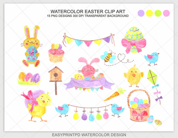 570x443 Easter Clipart Watercolor