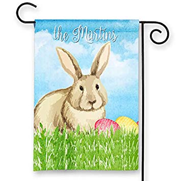 355x355 Watercolor Easter Bunny Personalized Holiday Cartoon