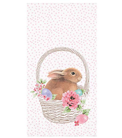 397x450 Watercolor Easter Bunny In Basket 16 Pack Paper Lunch