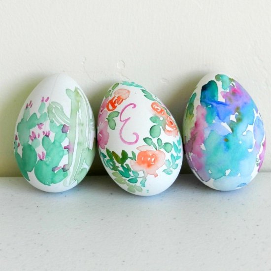 550x550 Watercolor Easter Eggs Craftgawker