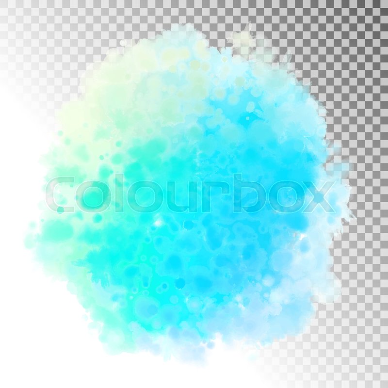 800x800 Vector Watercolor Splash With Transparent Edges. Abstract