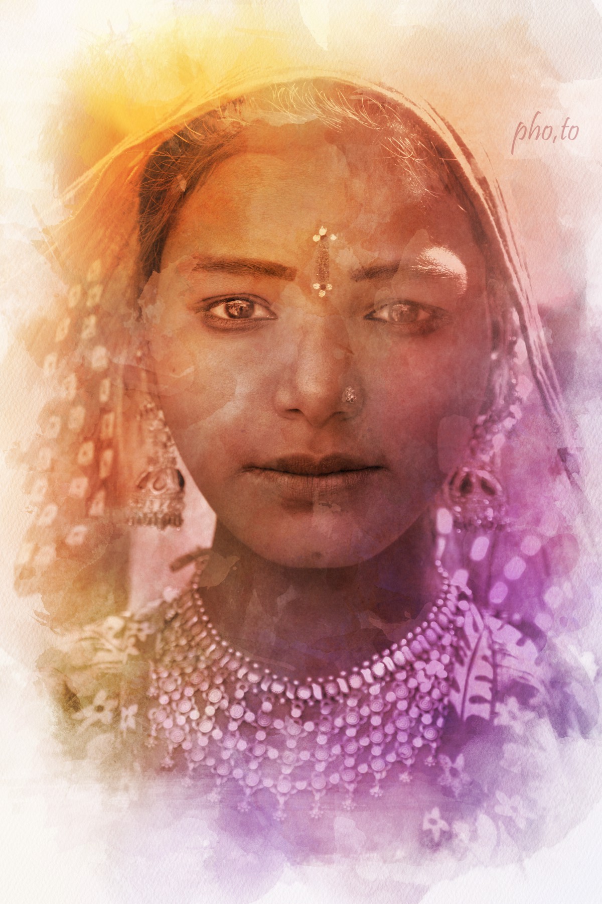 1200x1800 Warm Colors Painting Effect. Photo To Watercolor Online.