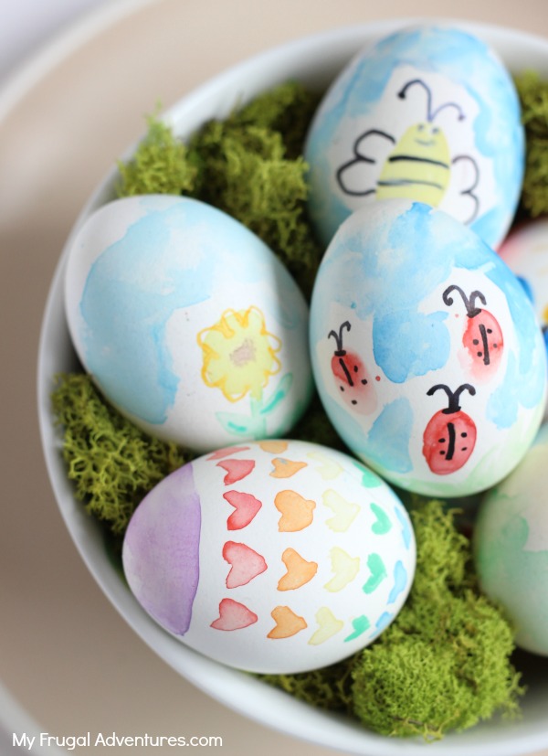 600x827 Watercolor Easter Eggs