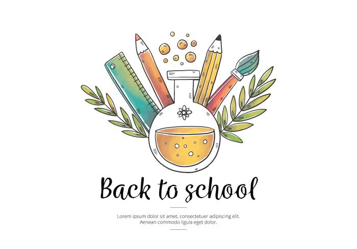 700x490 Vector Watercolor Elements With Leaves For Back To School