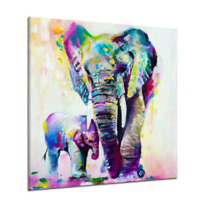 300x300 Watercolor Elephant Frameless Canvas Art Paintings Oil Abstract