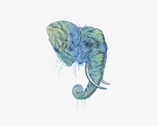650x520 Elephant Head, Color Watercolor, Long Nose, Animal Png And Psd