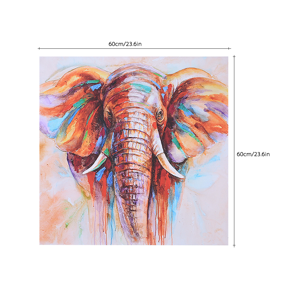 1000x1000 Hd Canvas Painting Wall Art Printed Elephant Head Pictures Decor