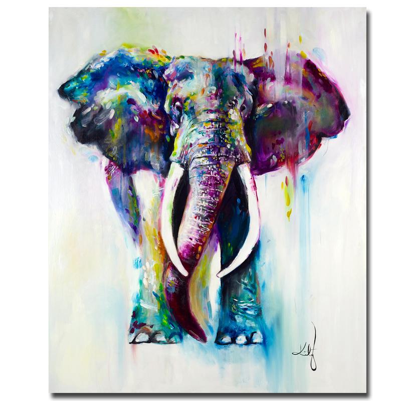 800x800 Printed Oil Painting On Canvas Watercolor Elephant Painting Modern