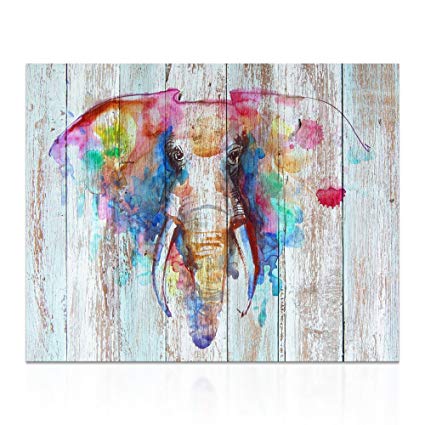 425x425 Visual Art Decor Retro Animals Watercolor Elephant