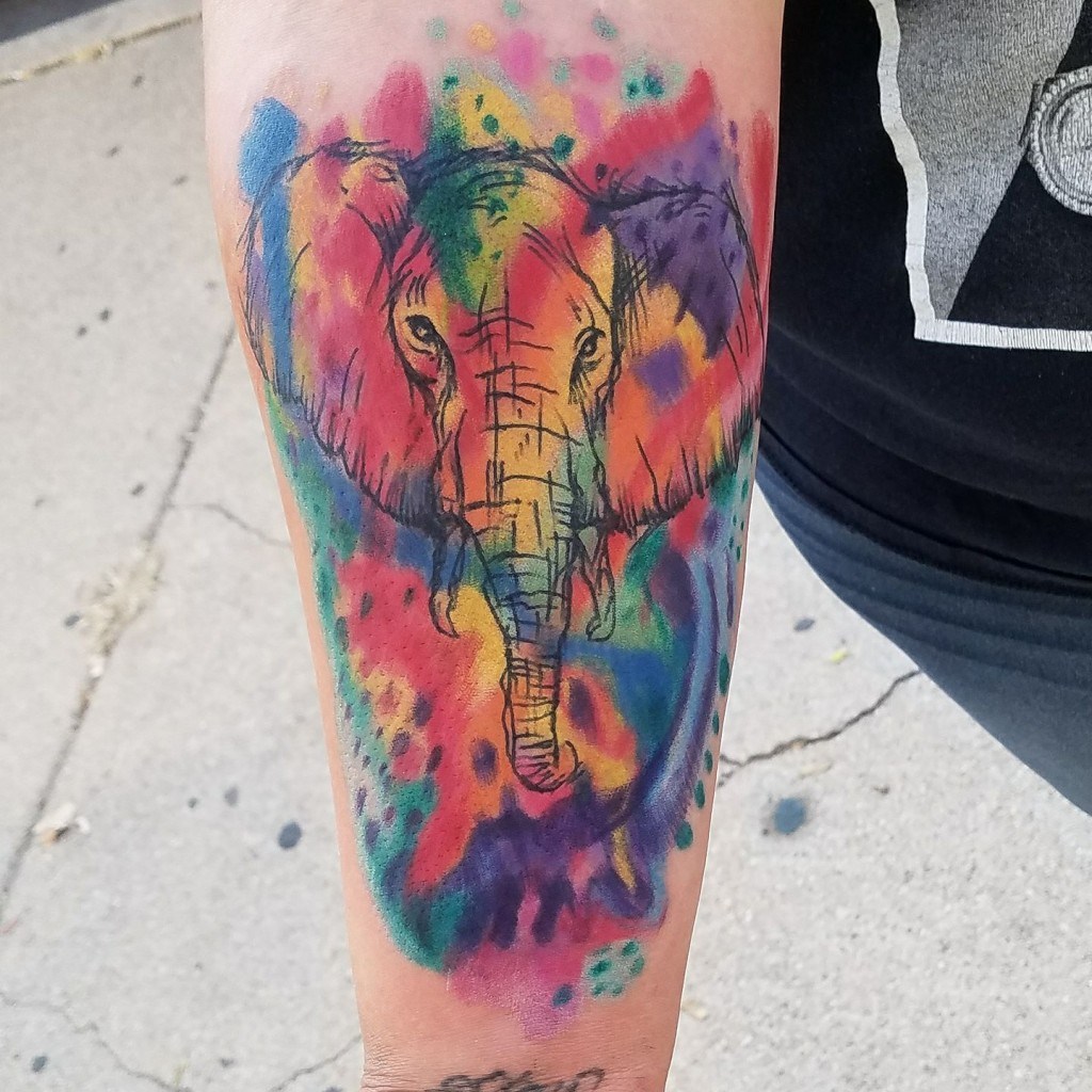 Watercolor Elephant Tattoo at GetDrawings | Free download