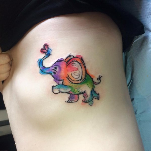 600x600 Watercolor Elephant Tattoo Designs,ideas And Meaning Tattoos For You