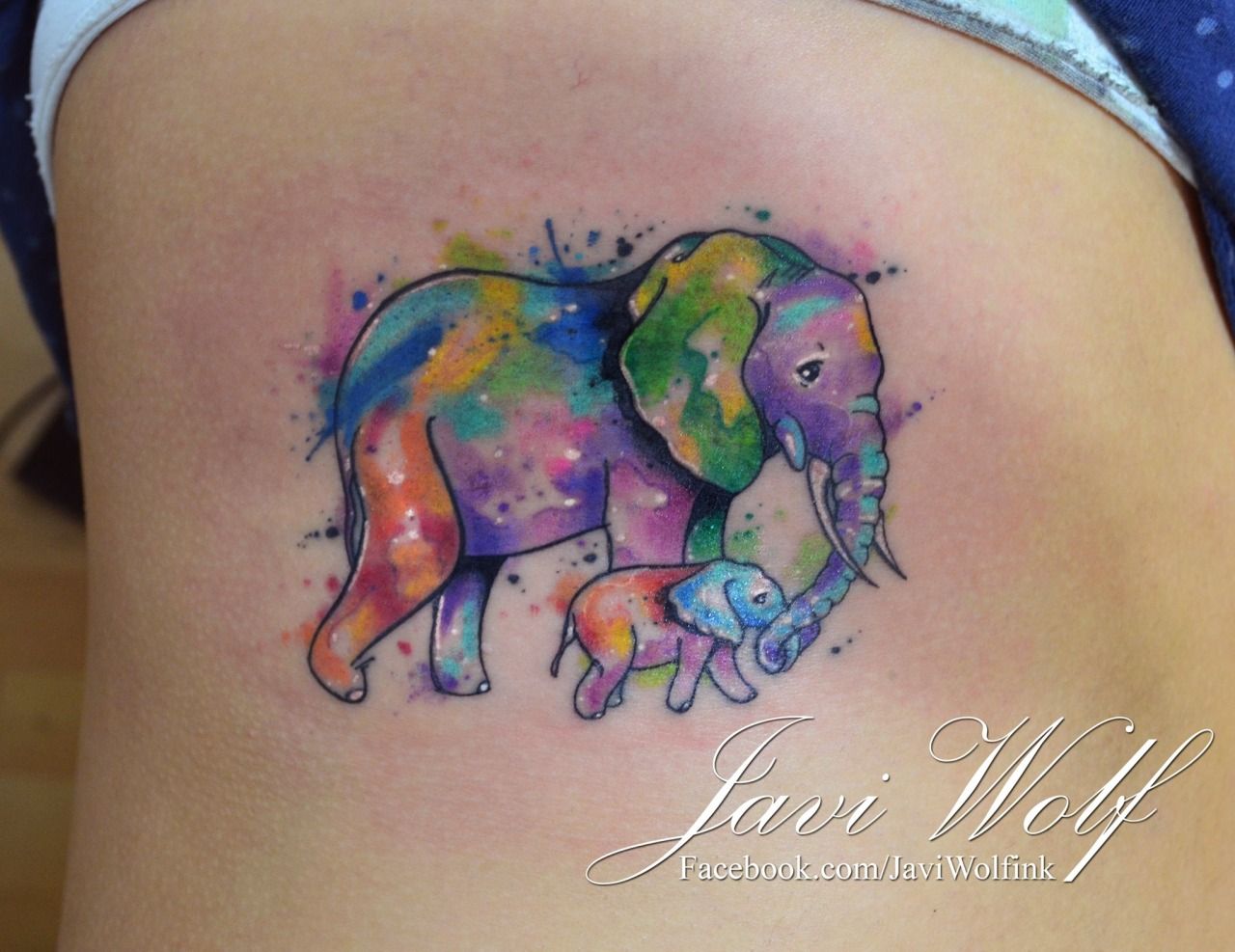 1280x987 Watercolor Elephant Tattoo. Tattooed By @javiwolfink Tattoo What