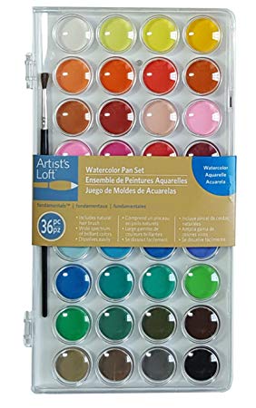 282x450 Artists Loft Fundamentals Watercolor Pan Set, 36 Colors