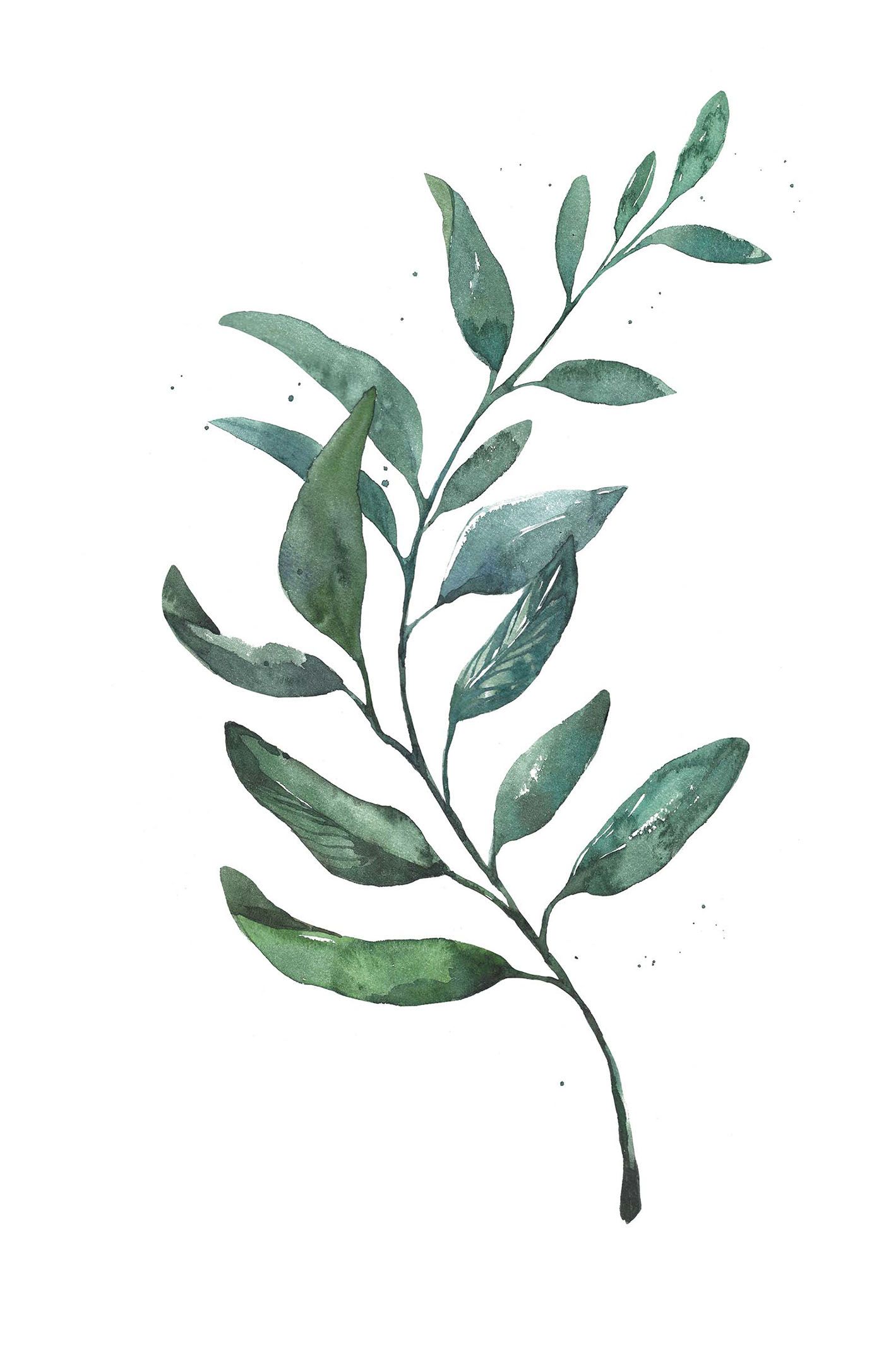 1400x2172 Watercolor Leaf Runners Watercolor Leaves